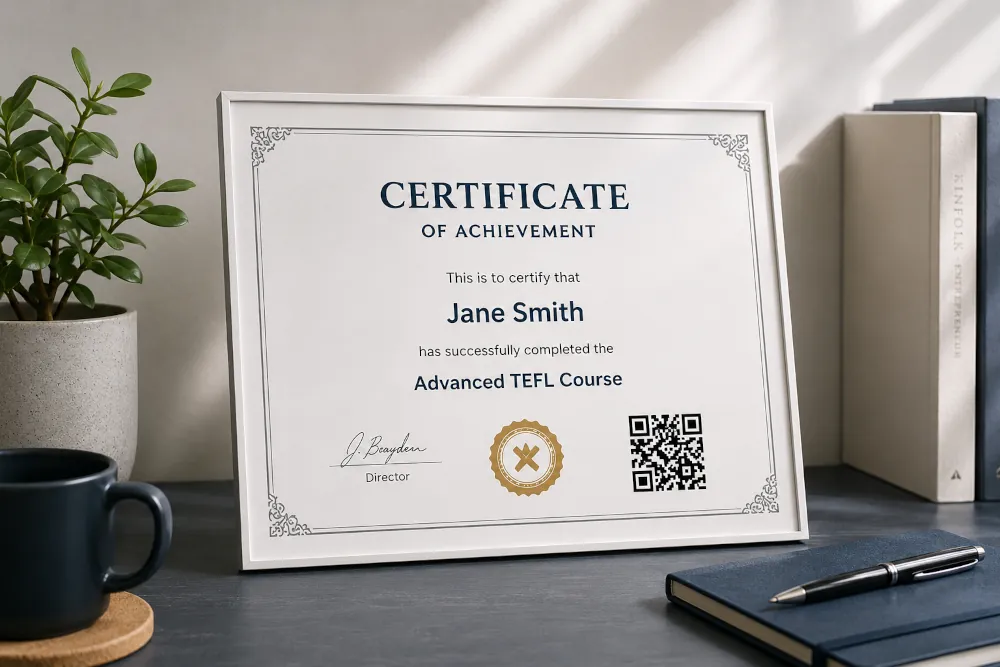 Mounted certificate
